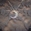 Collar Luna calada Plata