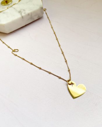 Collar Corazon Universo Dorado