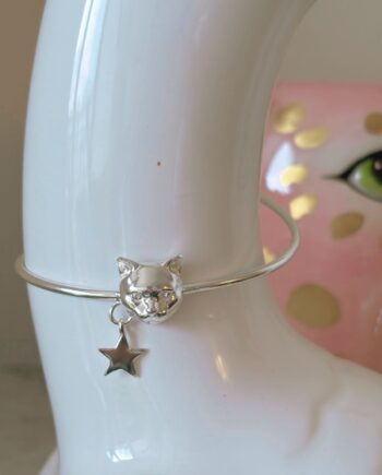 Pulsera Esclava gato y Estrella