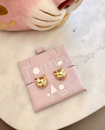 AROS GATO BAÑO EN ORO