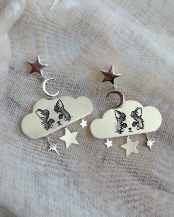 Aros gatitos en el cielo ☁️🌙